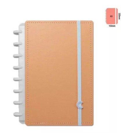 Caderno Inteligente  LARANJA PASTEL A5