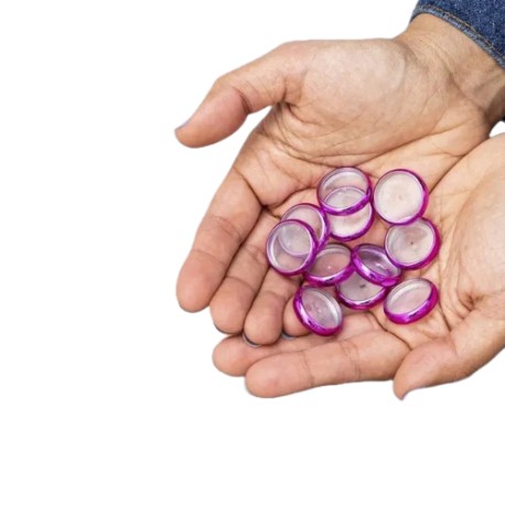 DISCOS + ELÁSTICOS ROSA METÁLICO