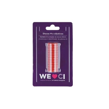 DISCOS + ELÁSTICOS VERMELHO CEREJA
